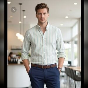 Tailorbyrd Mens Long Sleeve‎ Button Up Shirt Sz .XL